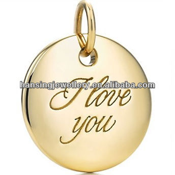 wholesale gold letters card pendant