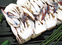 Half cut swimming crab