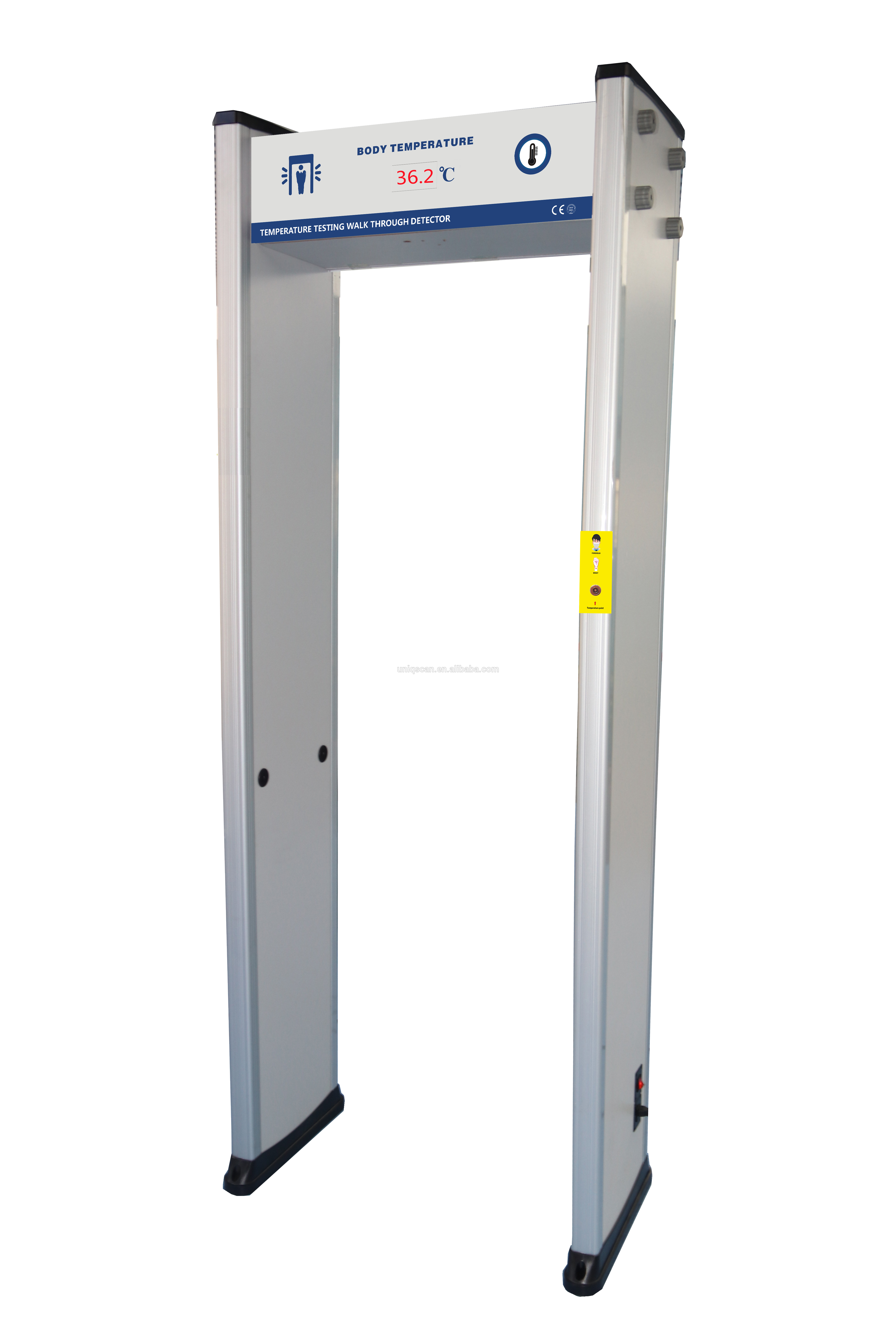 Human Infrared Temperature Door Gate Thermal Scanner Walk Through Metal Detector