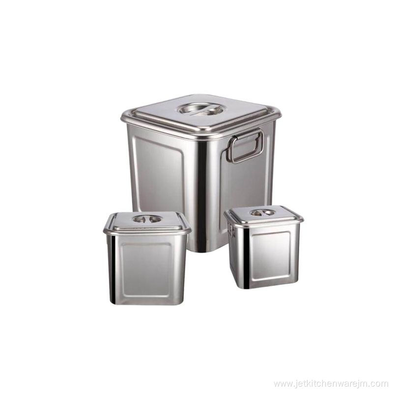 Stainless Steel Square Soup Barrel