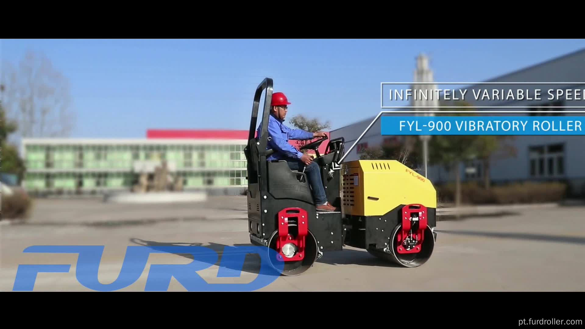 Rolo de estrada vibratório da compactação hidráulica completa de 1,5 toneladas