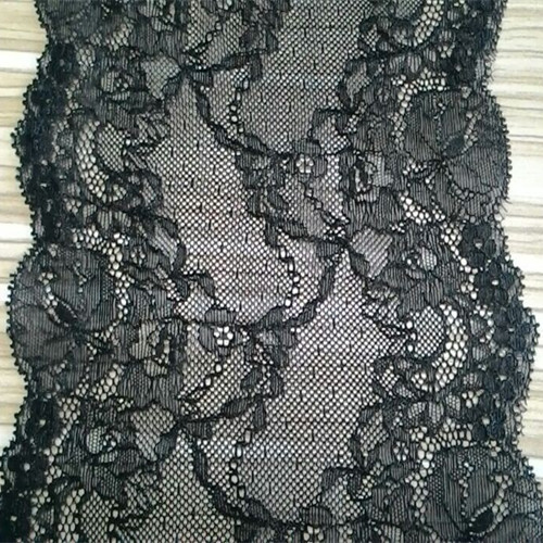 Nylon preto Sexy Lycra Lace Trim para Lingeries