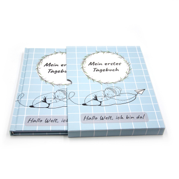 Custom first year baby memory book With Slipcase