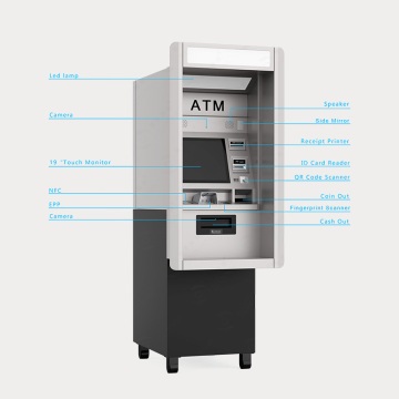 A través de la máquina de dispensador de efectivo y monedas para el pago de la factura de electricidad