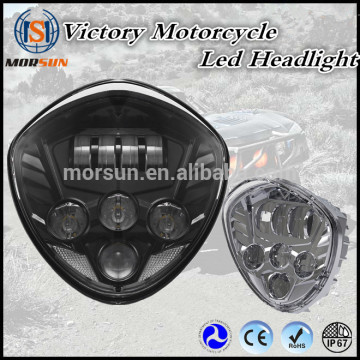 Morsun New Version!Victory Motorcycle headlights motorcycle led headlight black/chrome victory headlamp