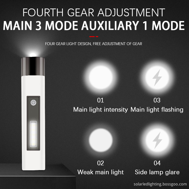 Body charging flashlight