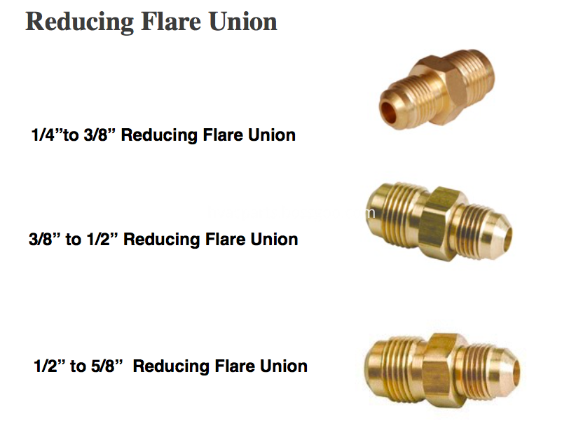 brass reducing union