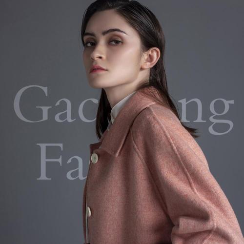 Cappotto in cashmere basic rosa