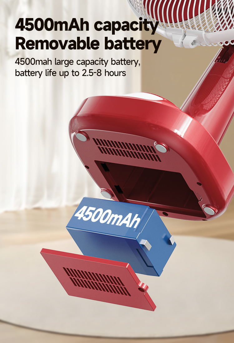 04-F111AT-F111AT-12 Inch Rechargeable Table Floor Solar Fan AC DC with LED Light 04-F111AT-F111AT-12 Inch Rechargeable Table Floor Solar Fan AC DC with LED Light