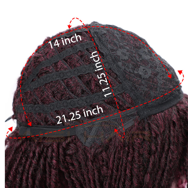 Aisi Hair Ombre Black Bug 14 Inch Wig Crochet Braids Wigs Soft Dreadlocks Hair High Temperature Fiber Short Wigs