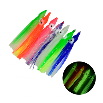 Soft Squid Lure Octopus Skirt Fishing Lure 5-15cm, 5pcs per Bag