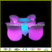 Dark Glowing Outdoor High Top Bar Tables