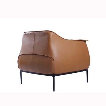 Modern Leather Archibald Armchair by Jean-Marie Massaud