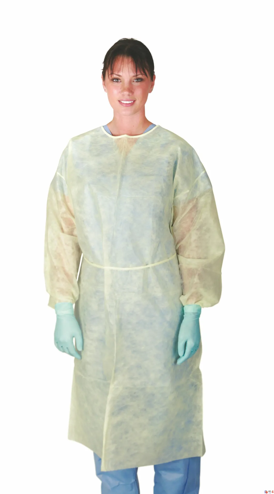 Ce Isolation Gowns Non-Woven, Splash Resistant, All Dental Medical Disposable Blue Color Non Woven Sterile Isolation Visitor Disposable Dressing Gowns