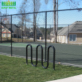 Calcio recinto di collegamento a catena con rivestimento in pvc nero