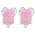 Yiwu Factory Resin Heart Shape Lollipop Tiny Glitter Magic Stick dla dziewczynek Akcesoria do wyrobu biżuterii