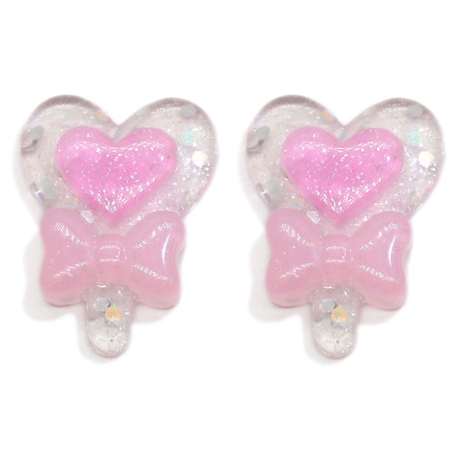 Yiwu Fabriek Hars Hartvorm Lollipop Tiny Glitter Magische Stok voor Meisjes Sieraden Maken Accessoire