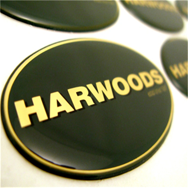 Customized Brushed Dome Sticker with Removable Glue Backside