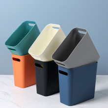 Multi-Color Portable Household Storage Plastic Bucket Trash Can with Handle