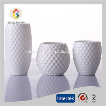 Decorative White Glass Vase