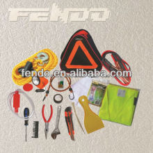 auto safety roadside emergency tool kit with triangle bag
