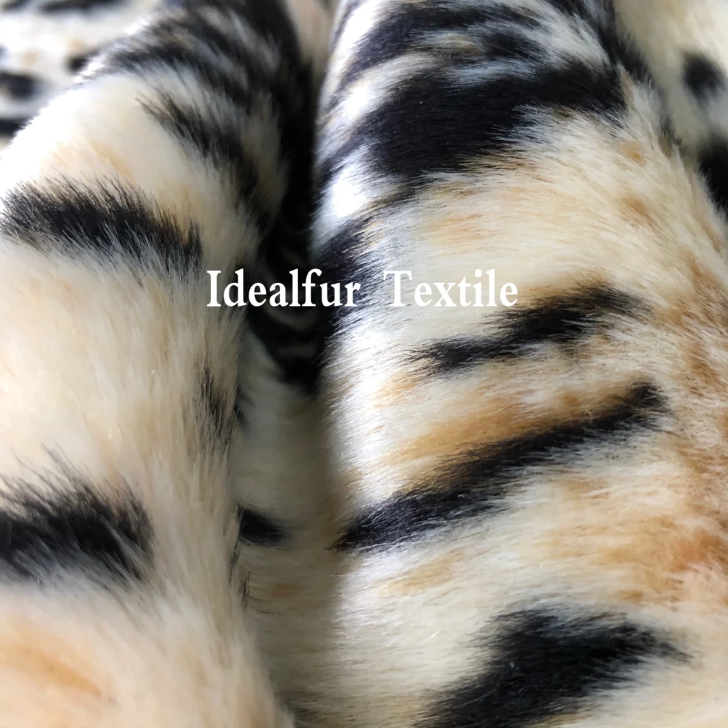 Leopard Design Jacquard Imitation Animal Fur/ Mink Faux Fur