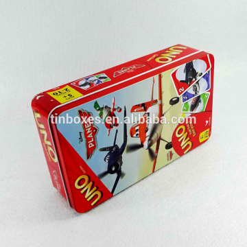 top grade hot sale metal custom packing tin box playing cards