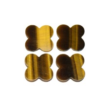Natural Tiger Eye Four Leaf Cut Loose Stones