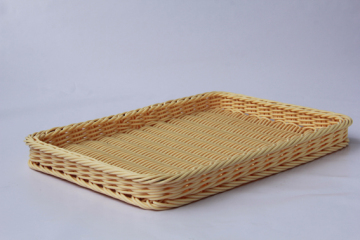 Rectangular PP rattan bread basket for bakery