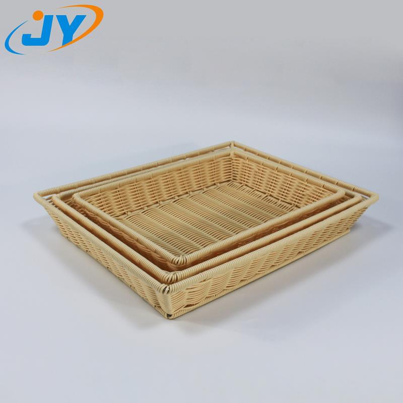 PP rattan hotel food basket with cover