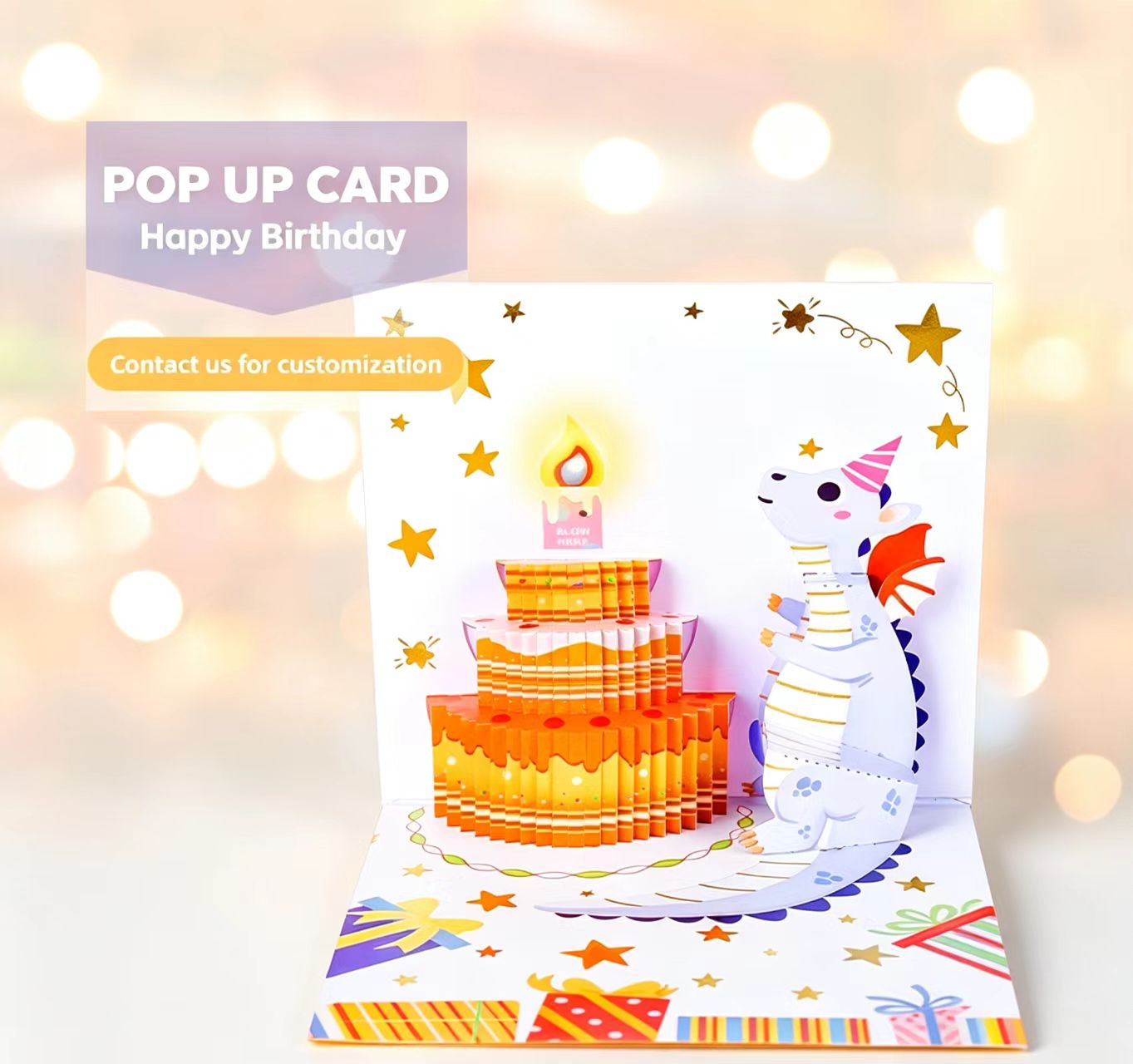 3D wyskakujące kartki urodzinowe z życzeniami 3d pop up birthday greeting cards