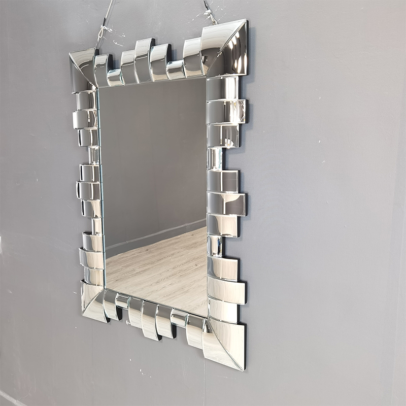 Прозрачное зеркало прямоугольное декоративное висящее зеркало