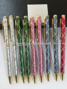 Colorful plastic shine ballpen with diamond,twist promotional pen