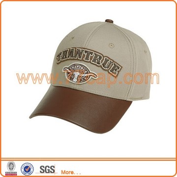 Wholesale baseball leather brim classic brand cap hat