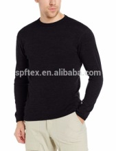 Merino wool mens thermal long underwear crew tops