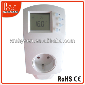 Digital plug in differential thermostat heating