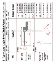 s type acute angle press brake punch