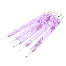 5pcs Dotting Marbleizing Painting Pen Tool Nail Art Dot Dotting Tool Nail Care