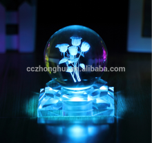 Big crystal diamond with ball rose