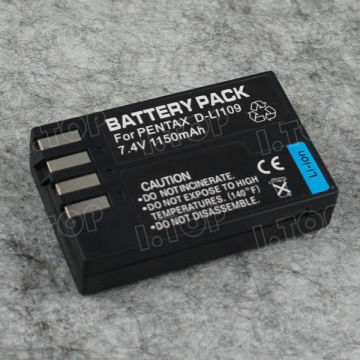 High capacity camera Camcorder battery D-Li109 for Pentax , camera Battery Manufacturer