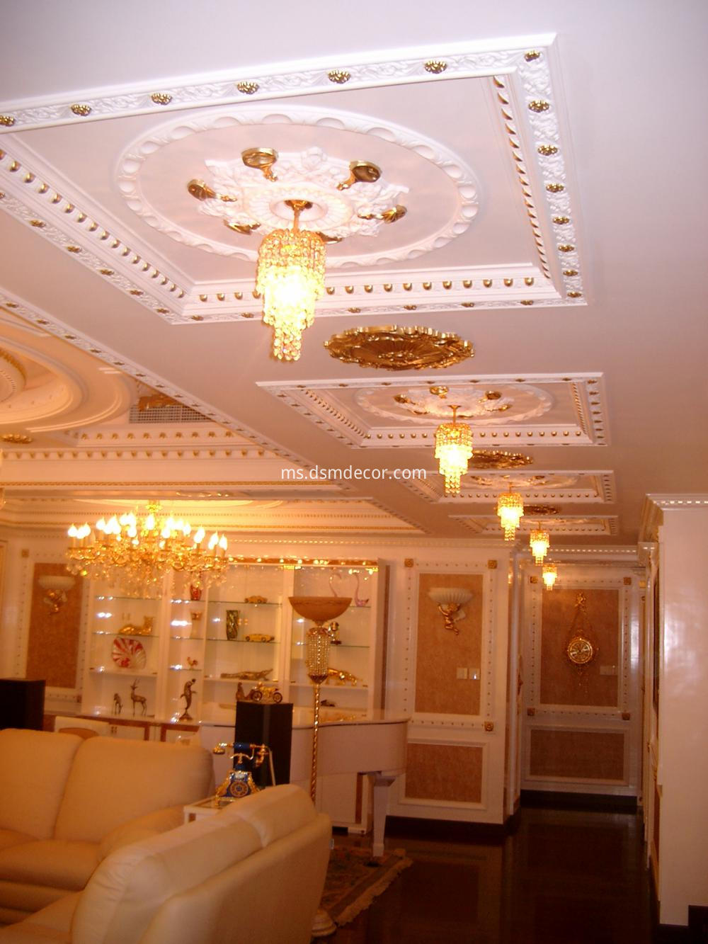 Medali Siling PU PU Ceiling Medallions
