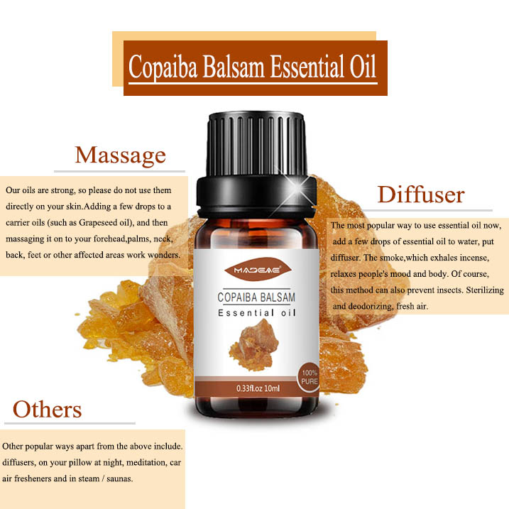 Copaiba balsam essential oil natural for massage