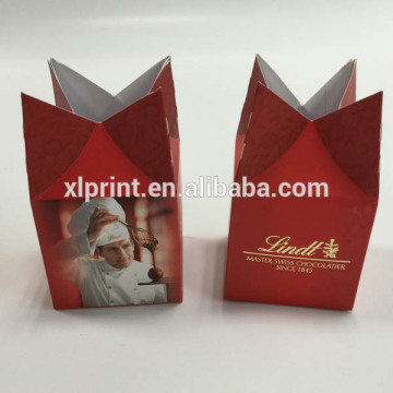 Simple design card box for food on chrismas folding card box printing