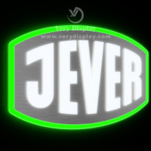 Signo de logotipo de Jever 3D Metal