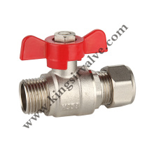 Butterfly brass ball valves