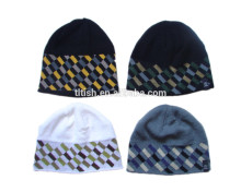 wholesales Custom jacquard patterns winter knitted hat