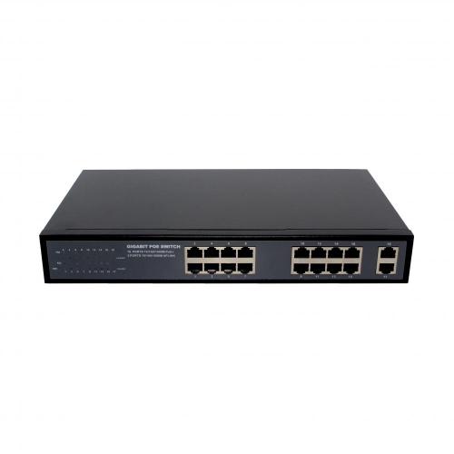 16 портов Ethernet Poe Switch 2 RJ45 FTTX