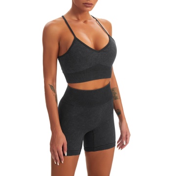 yoga shorts naadloze set foar froulju