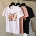 4 IN 1 Moda Nakış Çiçek T-shirt