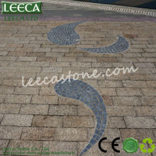 Mix dark grey yellow mesh back paving stone